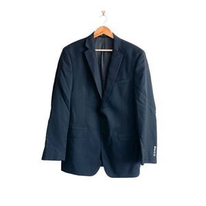 Calvin Klein Mens Suit Blazer Wool Jacket Work to Wear Black Size 44L